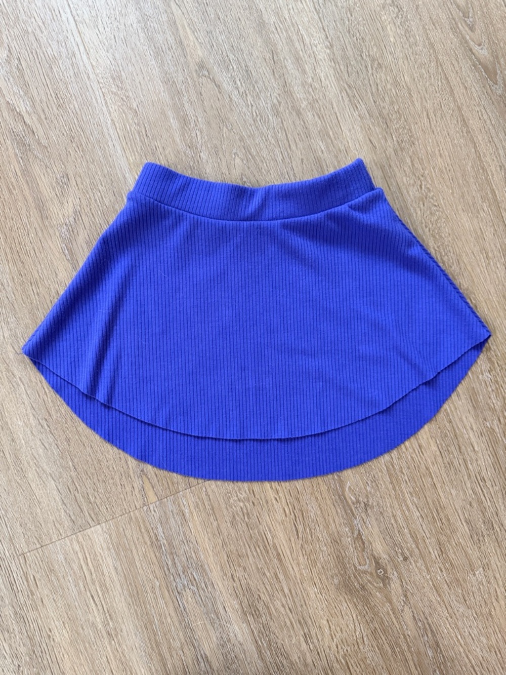 Tiger Friday Girls' Ribbed Royal Blue Ballet Skirt